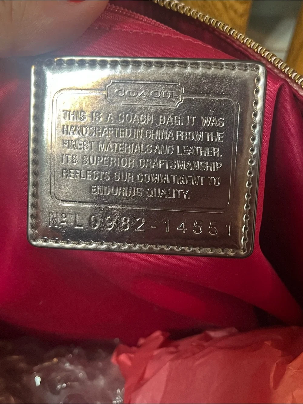 Rare- Coach poppy love tote - style 14551 with Charm Details. Y2K coach poppy.